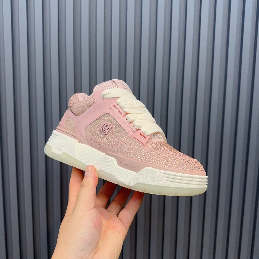 Men's men's shoes 💰800 AMIRI Amir Couple's new hot brick high street sneakers with bone sports shoes, toe-layer cowhide upper, upper side bones, purely hand-stitched, with good three-dimensional effect, customized metal LOGO, code number 35-44 (45, 46 customized)